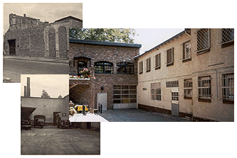 Dhünn Automaten Köln, Alte Firmengebäude Köln Mülheim Foto-Collage