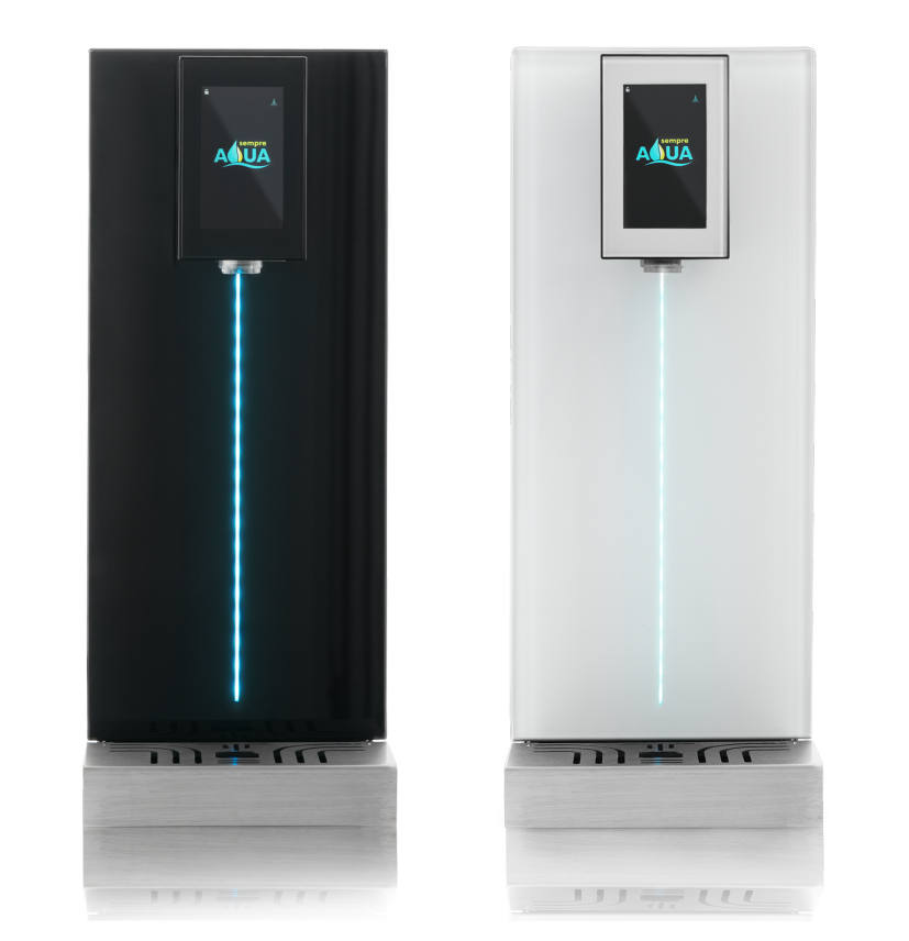 wasserspender sempreAqua PS60 schwarz und weiß front